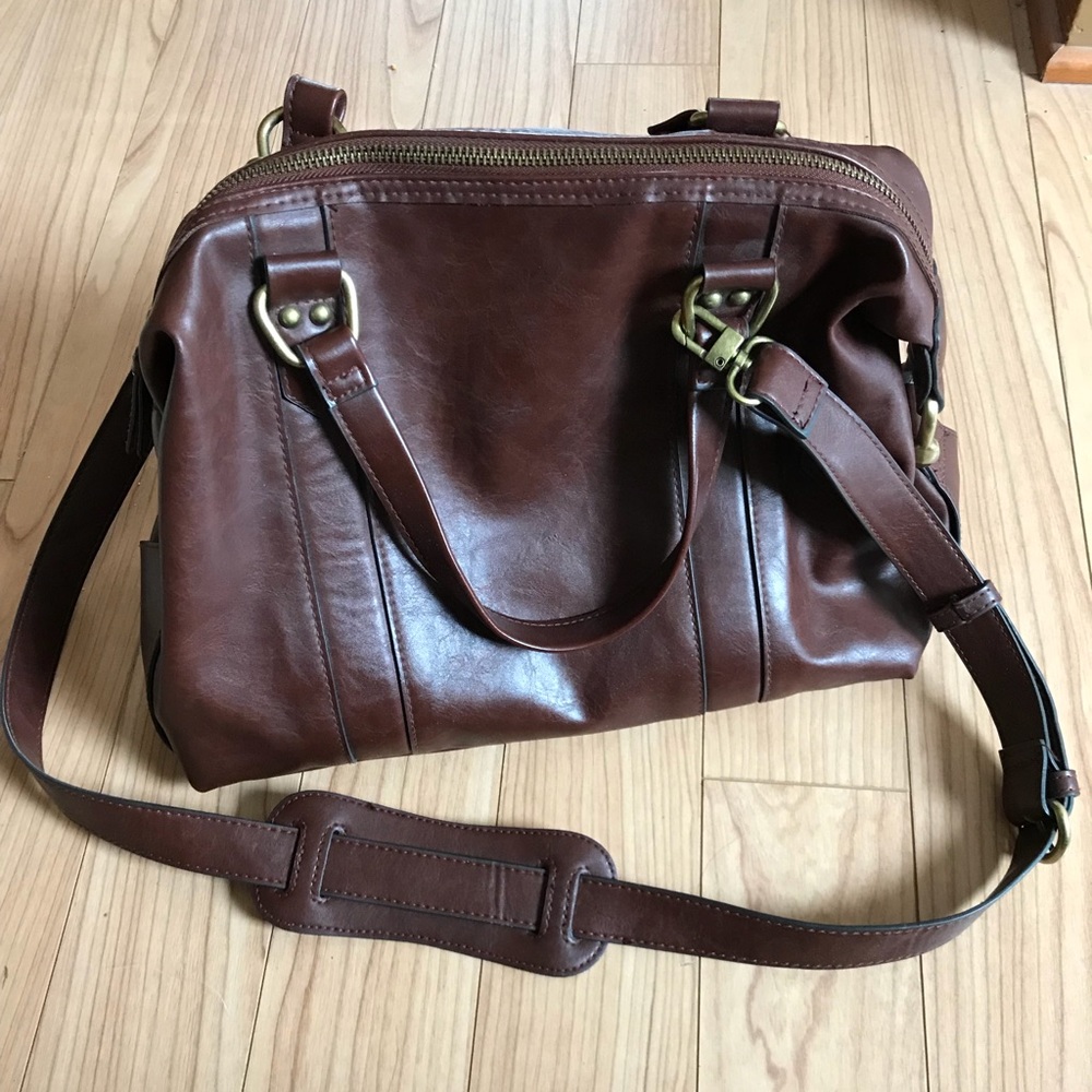 Leather Saddle Bag.